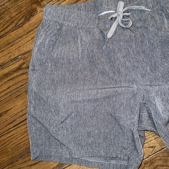 Burlebo Men's Small Athletic Shorts 5.5” Lined Drawstring Elastic Heather Gray - Picture 3 of 9